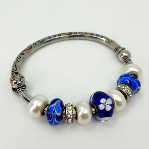 Beaded Hinged Bracelet